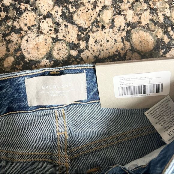 NWT Everlane Womens The Curvy 90s Cheeky Straight High Rise Blue Jeans Size 24 - Picture 5 of 6